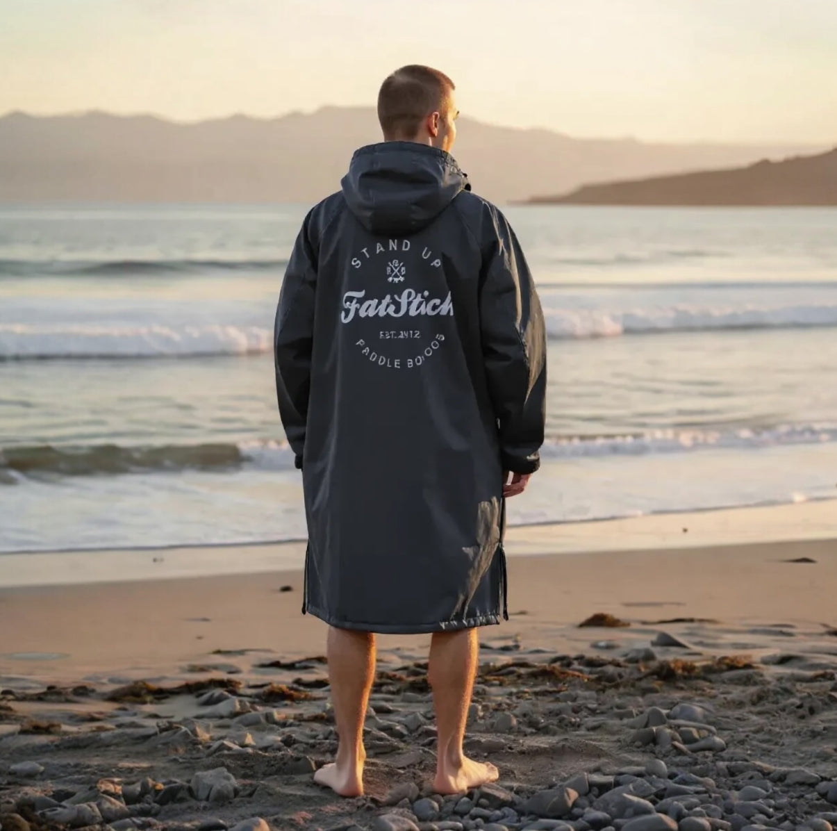 FREE BEANIE | Recycled Fleece Changing Robe “FatWrap” | Waterproof |Beach | Swimming | Surfing | Coat
