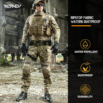 Army Tactical Desert Combat Pants with Knee Pads - G3-4