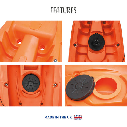 Mahee Tandem Kayak | Plastic Neutral | Orange | Stable & Durable