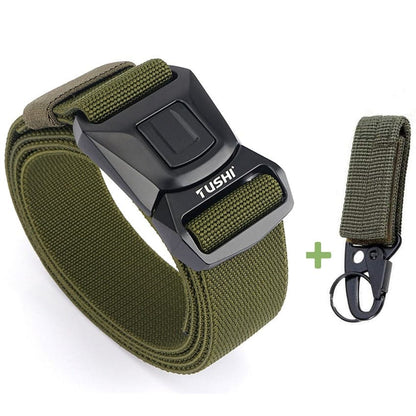 Zinc Alloy Pluggable Buckle Elastic Mens Belts-7