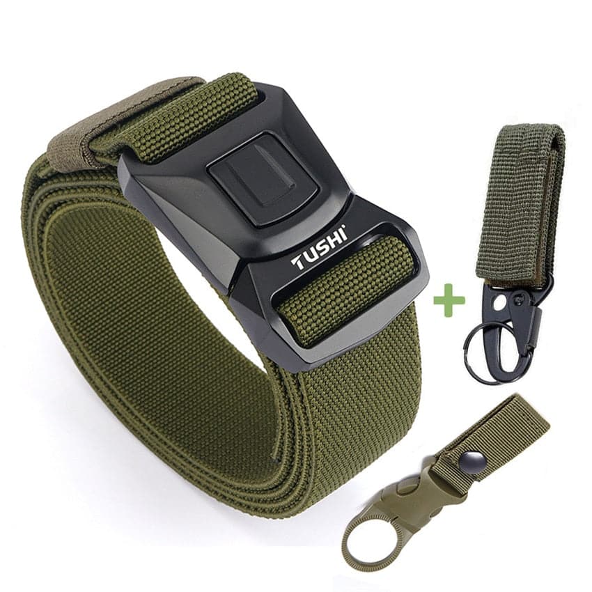 Zinc Alloy Pluggable Buckle Elastic Mens Belts-8