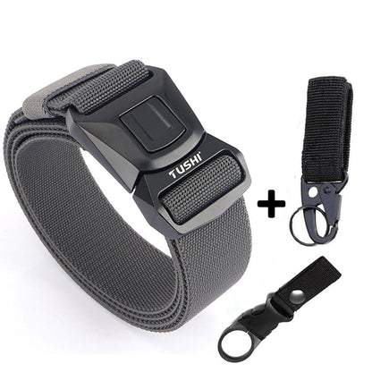 Zinc Alloy Pluggable Buckle Elastic Mens Belts-16