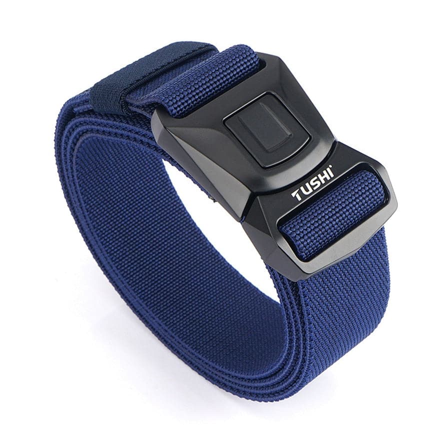 Zinc Alloy Pluggable Buckle Elastic Mens Belts-11