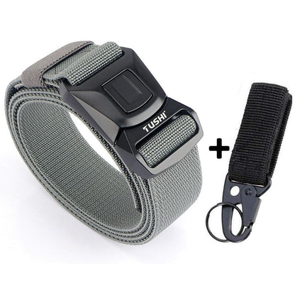 Zinc Alloy Pluggable Buckle Elastic Mens Belts-18