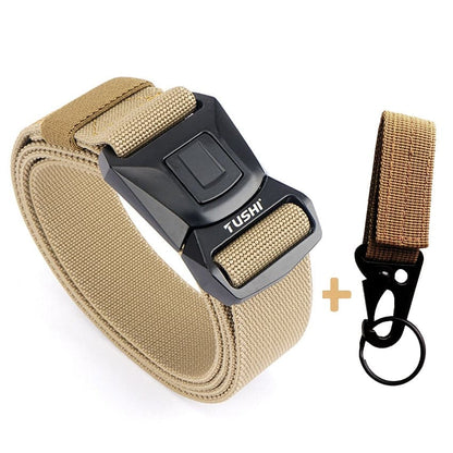 Zinc Alloy Pluggable Buckle Elastic Mens Belts-9