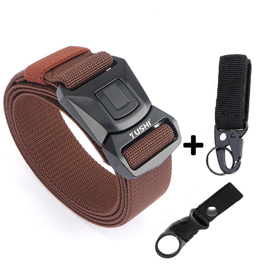 Zinc Alloy Pluggable Buckle Elastic Mens Belts-22