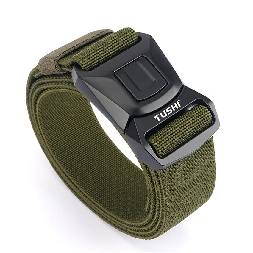 Zinc Alloy Pluggable Buckle Elastic Mens Belts-3