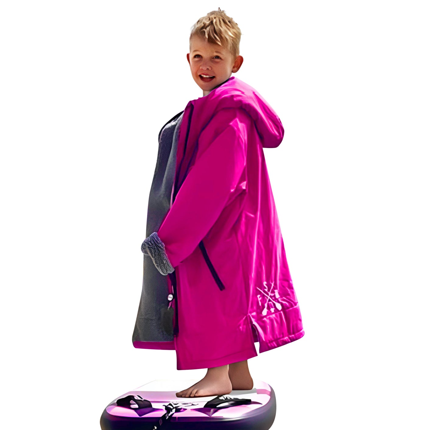 FatStick Kids Childs Changing Robe “FatWrap” With Sherpa Fleece Lining