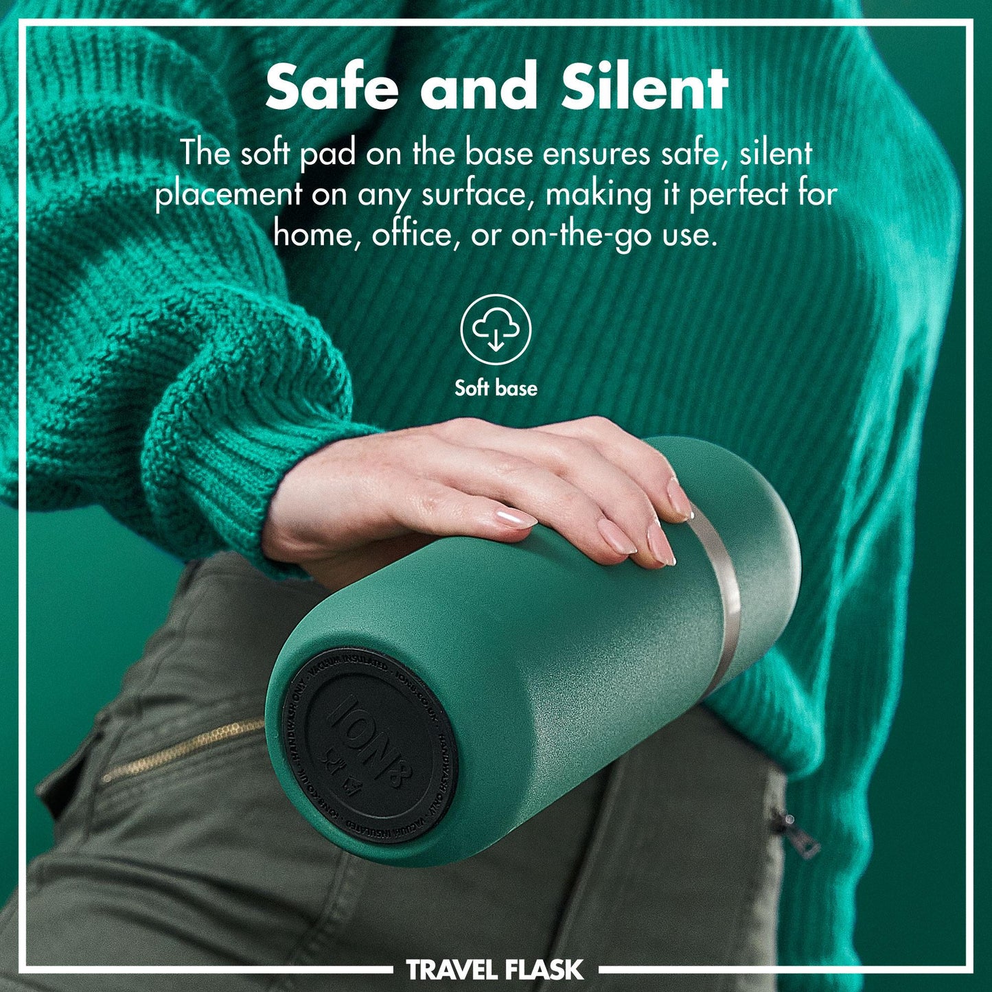 Luma Vacuum Insulated, Flask & Mug, Green, 700ml (24oz)
