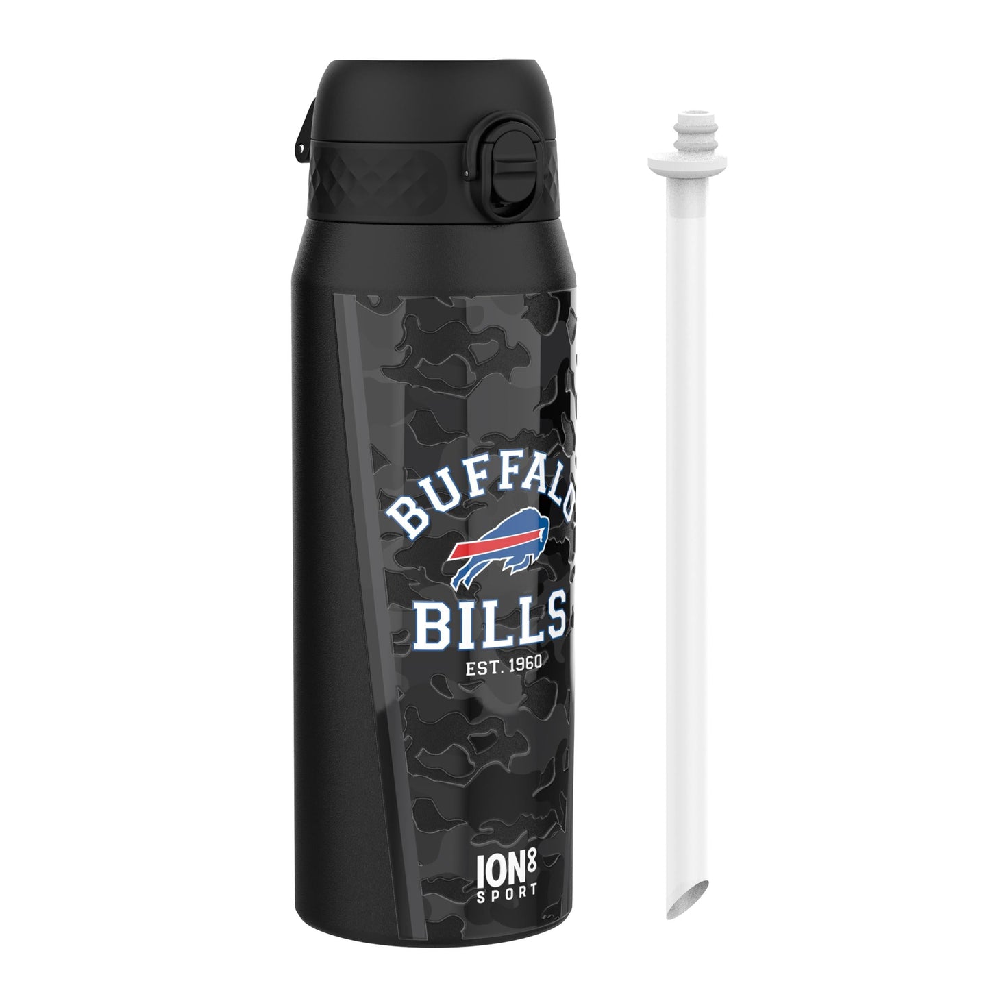NFL x ION8 Insulated Steel Water Bottle, NFL Bills, 750ml (24oz)