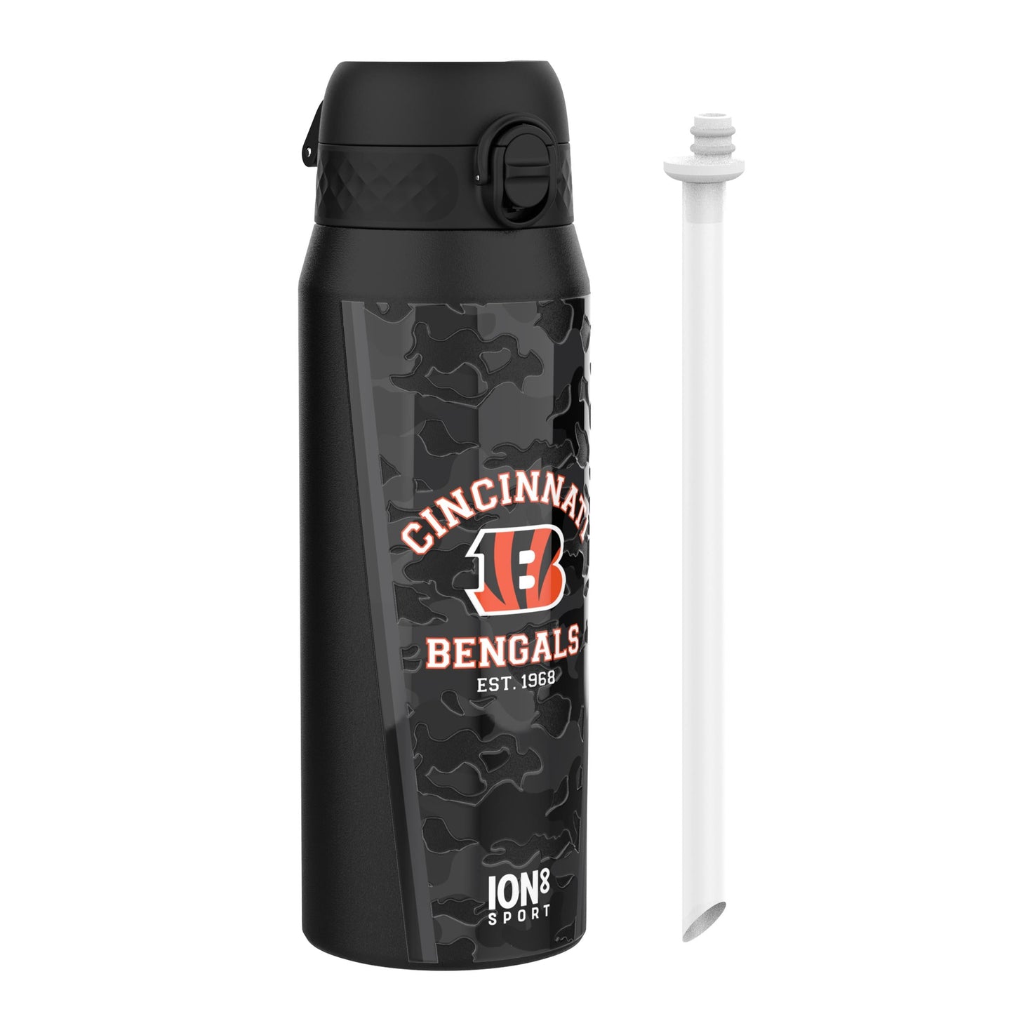 NFL x ION8 Insulated Steel Water Bottle, NFL Bengals, 750ml (24oz)