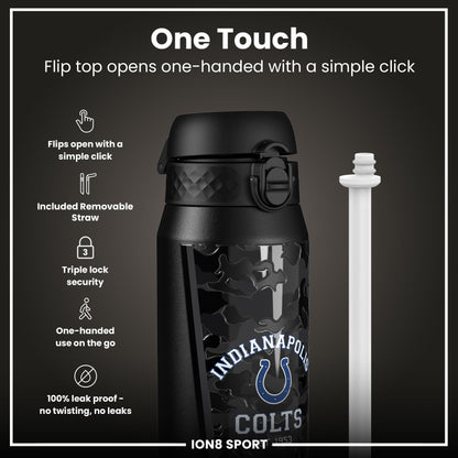 NFL x ION8 Insulated Steel Water Bottle, NFL Colts, 750ml (24oz)