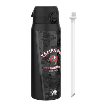 NFL x ION8 Insulated Steel Water Bottle, NFL Buccaneers, 750ml (24oz)