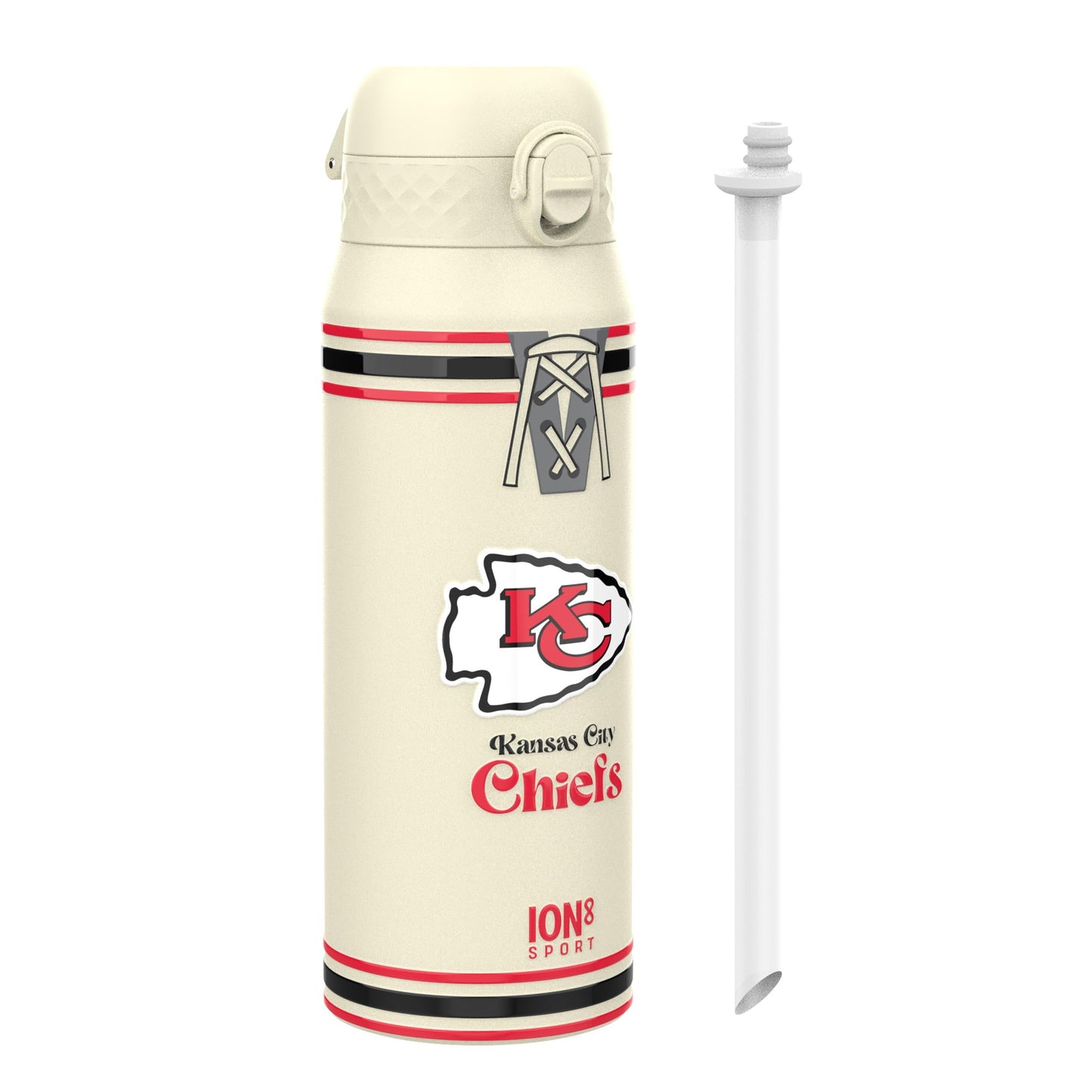NFL x ION8 Insulated Steel Water Bottle, NFL Chiefs, 750ml (24oz)