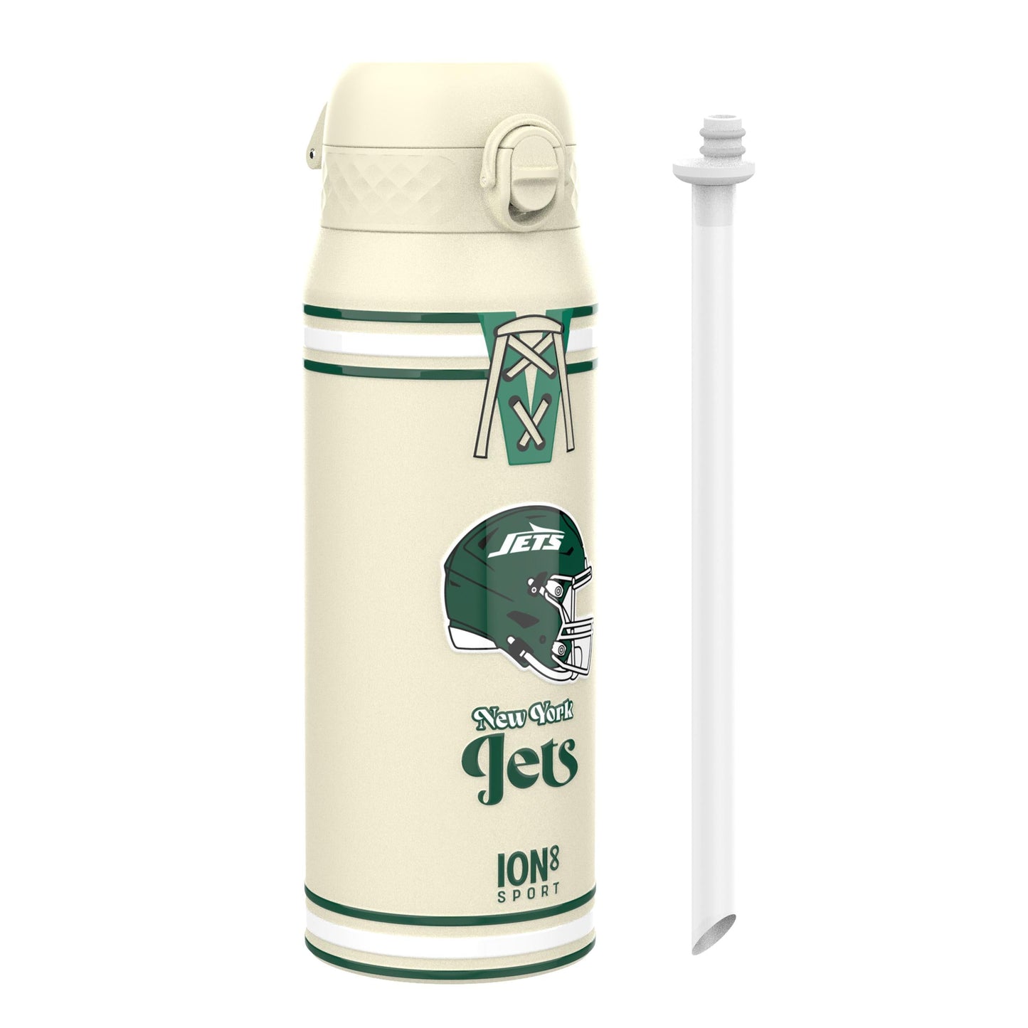 NFL x ION8 Insulated Steel Water Bottle, NFL Jets, 750ml (24oz)