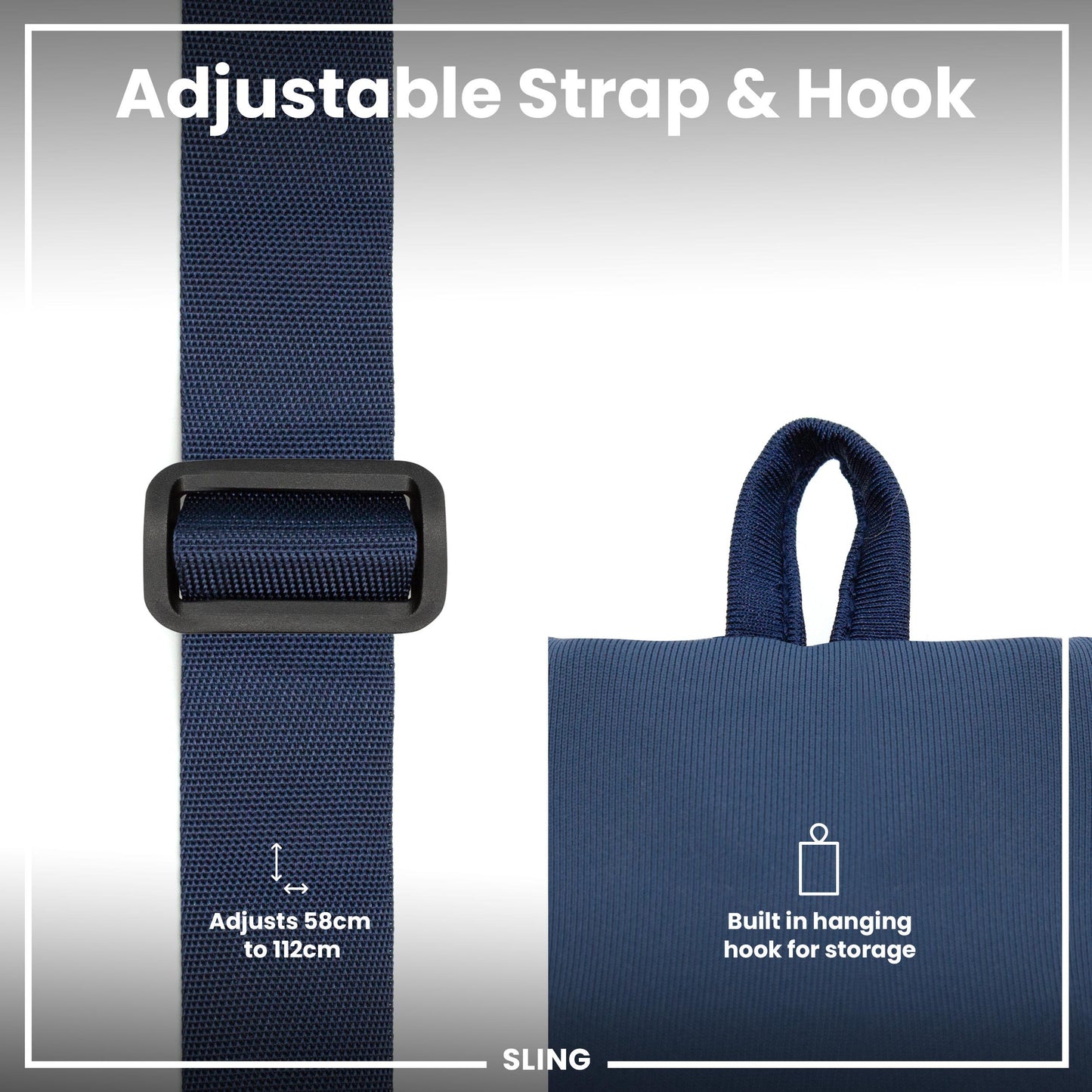 Lightweight, Sling Bottle Bag, Navy