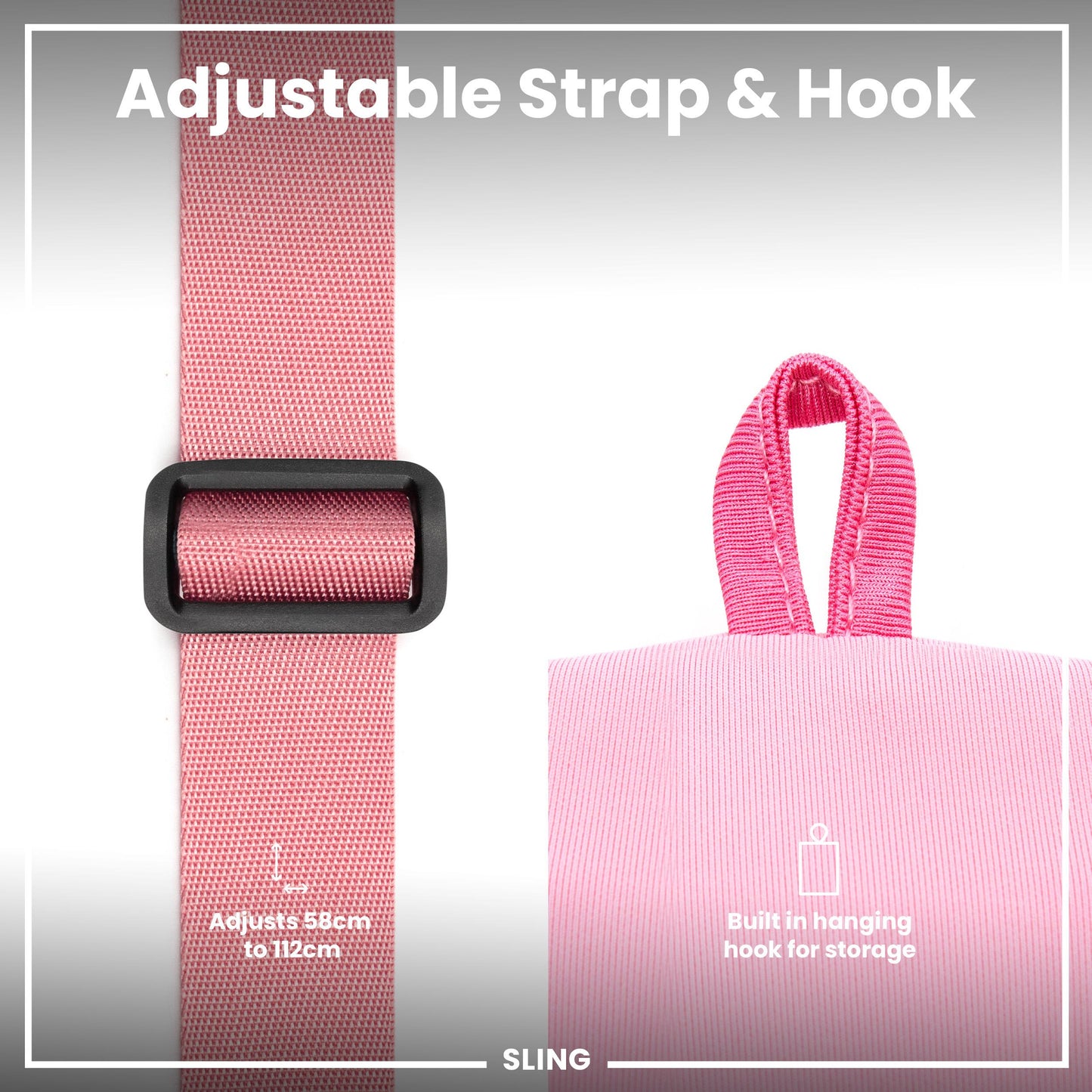 Lightweight, Sling Bottle Bag, Pink