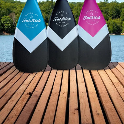 FREE BAG | 3 Piece Full Carbon Paddle Board Paddle - Blue/Pink/Black