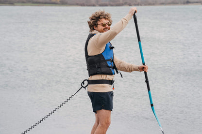 FREE BAG | 3 Piece Full Carbon Paddle Board Paddle - Blue/Pink/Black