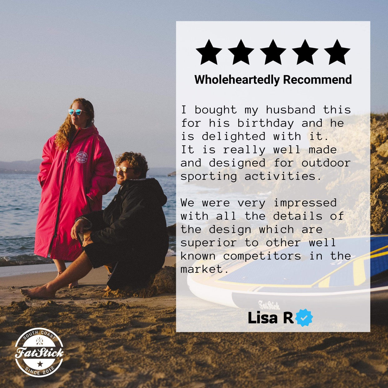 FREE BEANIE | Recycled Fleece Changing Robe “FatWrap” | Waterproof |Beach | Swimming | Surfing | Coat