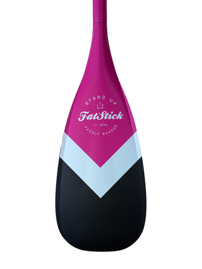 FREE BAG | 3 Piece Full Carbon Paddle Board Paddle - Blue/Pink/Black