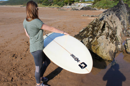 8ft Southern Swells Round Tail Clear Epoxy Finish (FINS Included)