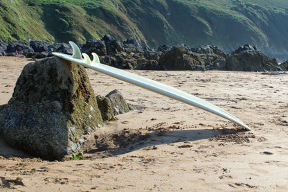 7ft 6 Southern Swells Round Tail Clear Epoxy Finish (FINS Included)