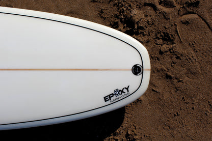 7ft 6 Southern Swells Round Tail Clear Epoxy Finish (FINS Included)