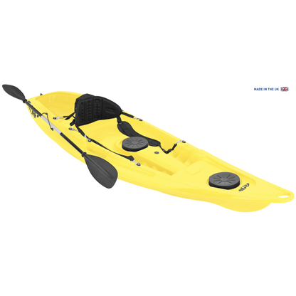 Kaafu Solo Fishing Kayak | Plastic Neutral | Yellow | Complete Package