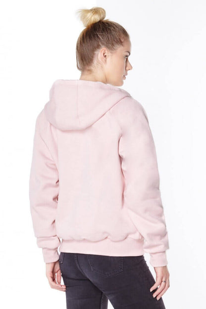 Knife Resistant Anti Slash Hooded Top in Pink