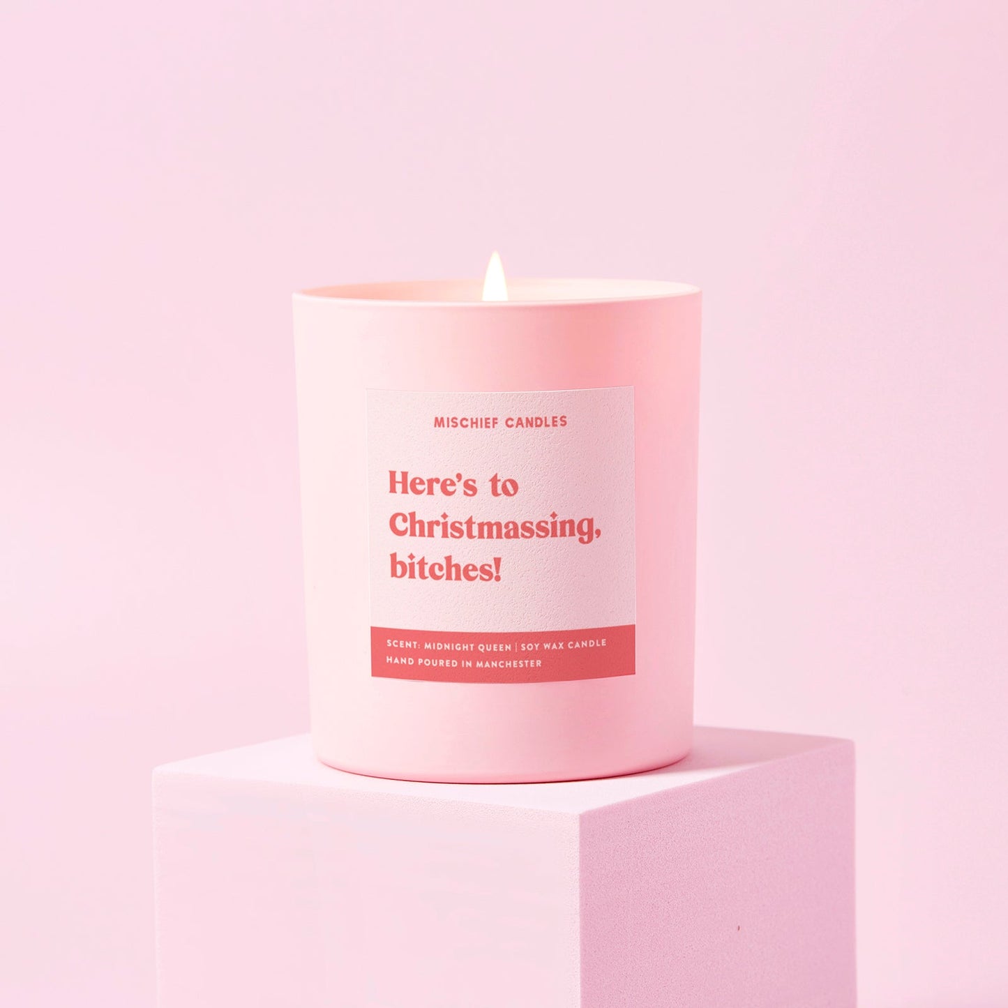 Funny Festive Candle Gift Here’s To Christmassing Bitches