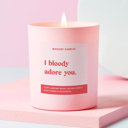 Friendship Gift Funny Gift For Her Candle Bloody Adore You