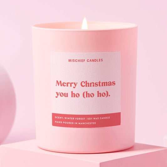 Funny Christmas Gift For Her Candle Ho Ho Ho