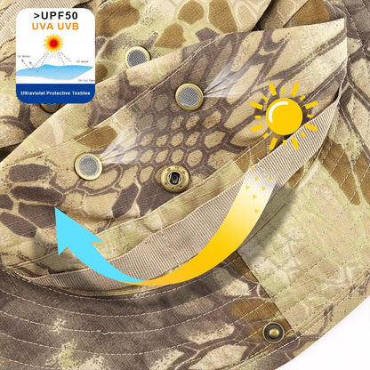 Tactical Airsoft Sniper Camouflage Bucket Boonie Hats-3