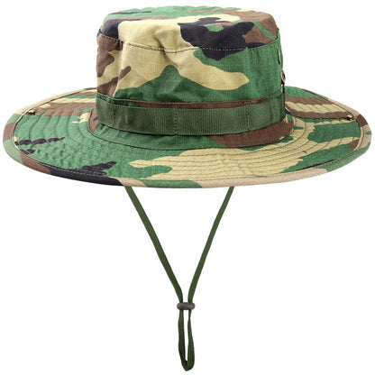 Tactical Airsoft Sniper Camouflage Bucket Boonie Hats-15