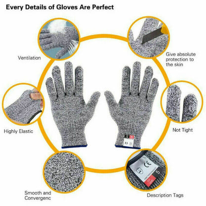 Cut/slash Resistant Safety Gloves with infused Stainless Steel Wire Mesh