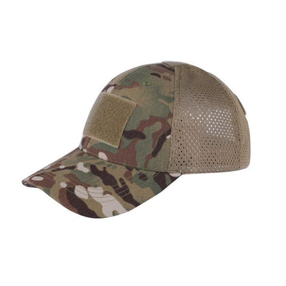 Tactical Operator Can stick Velcro Multicam Mesh Cap-0