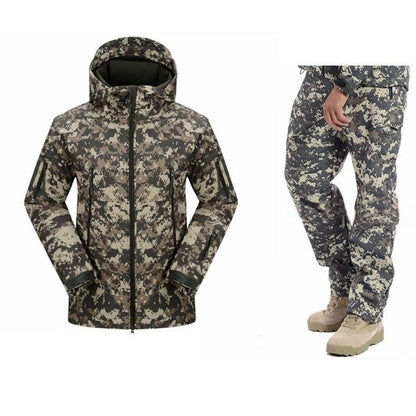 Hiking Fishing Python Softshell Fleece Lined Tactical Suit-6