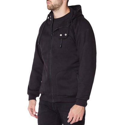 Knife Resistant Anti Slash Hooded Top in Black