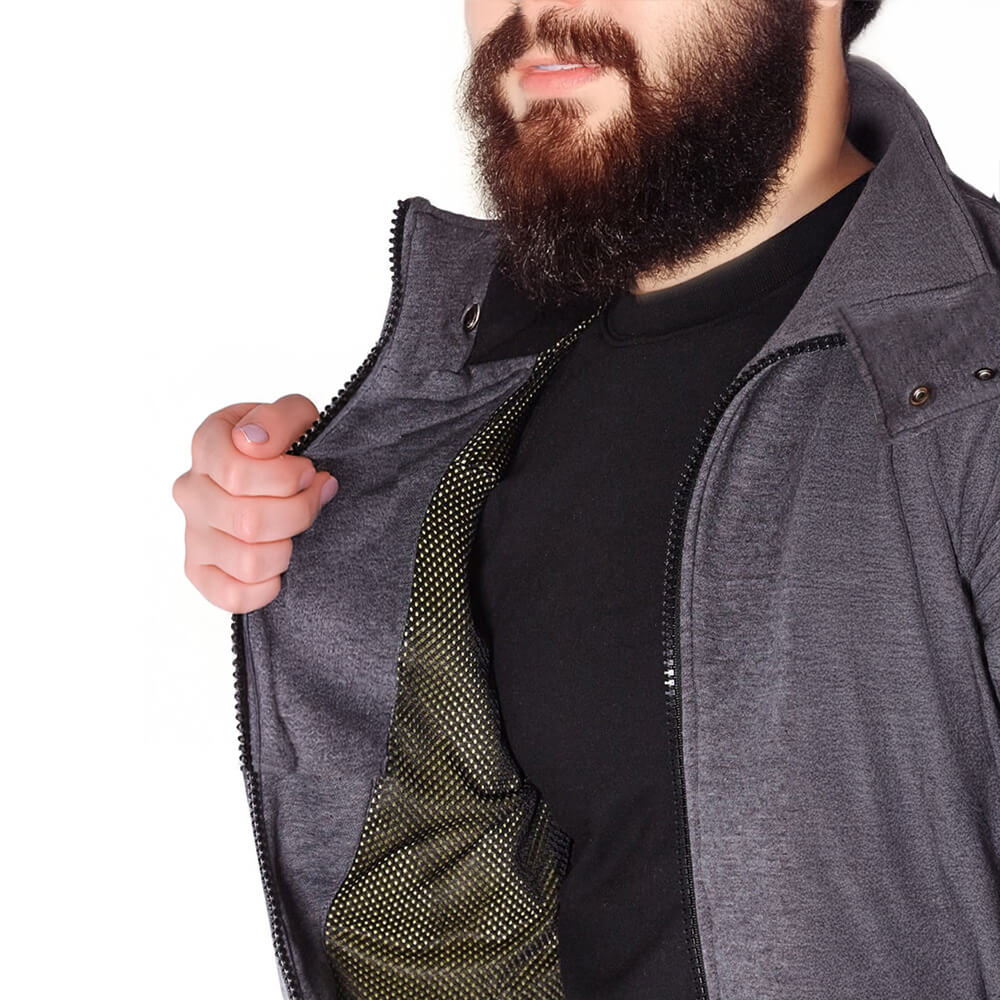 Knife Resistant Anti Slash Hooded Top in Grey