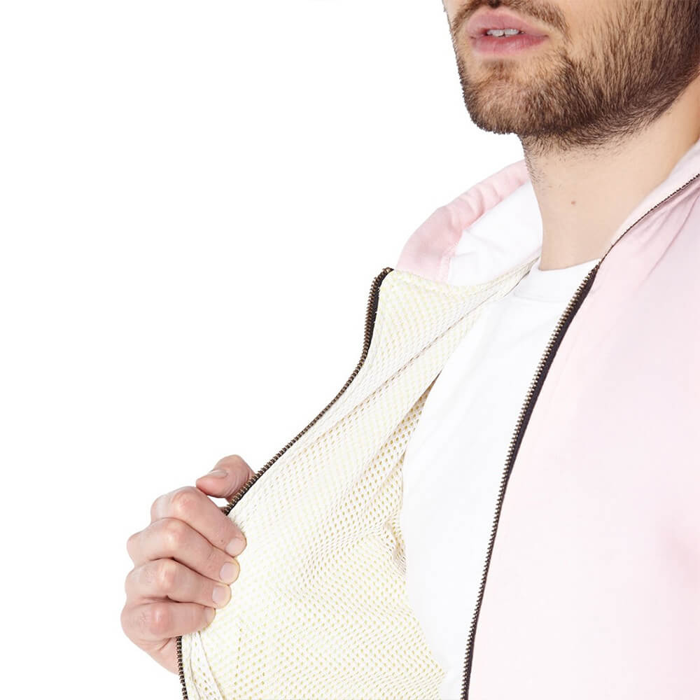 Ladies Knife Resistant Anti Slash Hooded Top in Pink