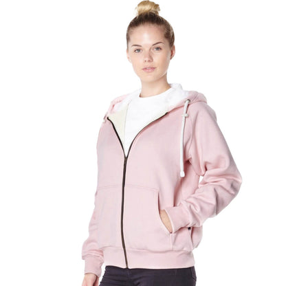 Ladies Knife Resistant Anti Slash Hooded Top in Pink