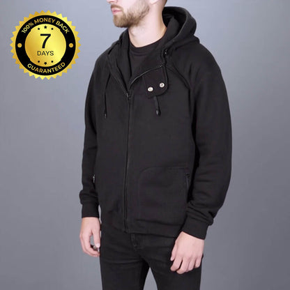Knife Resistant Anti Slash Hooded Top in Black