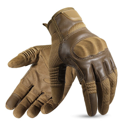 Combat Outdoor Climbing Glove Protective Gear PU Leather-0