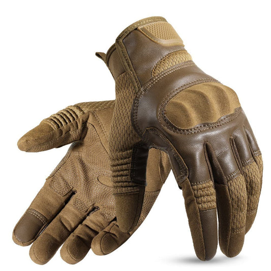 Combat Outdoor Climbing Glove Protective Gear PU Leather-0