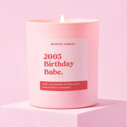 21st Birthday Gift Funny Birthday Candle 2003 Birthday Babe
