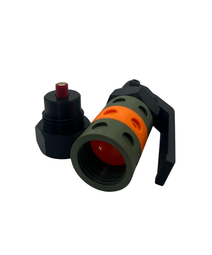 Duell V2 Airsoft Impact Grenade Olive Green with Colour Band