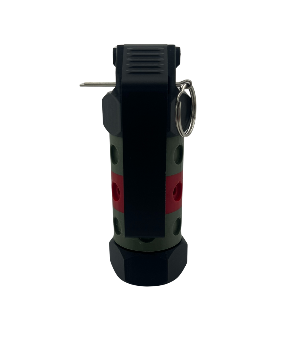 Duell V2 Airsoft Impact Grenade Olive Green with Colour Band