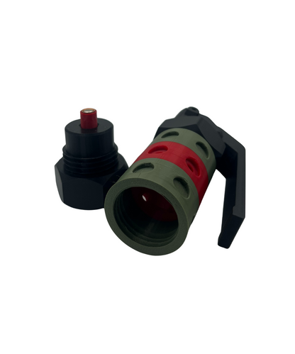 Duell V2 Airsoft Impact Grenade Olive Green with Colour Band
