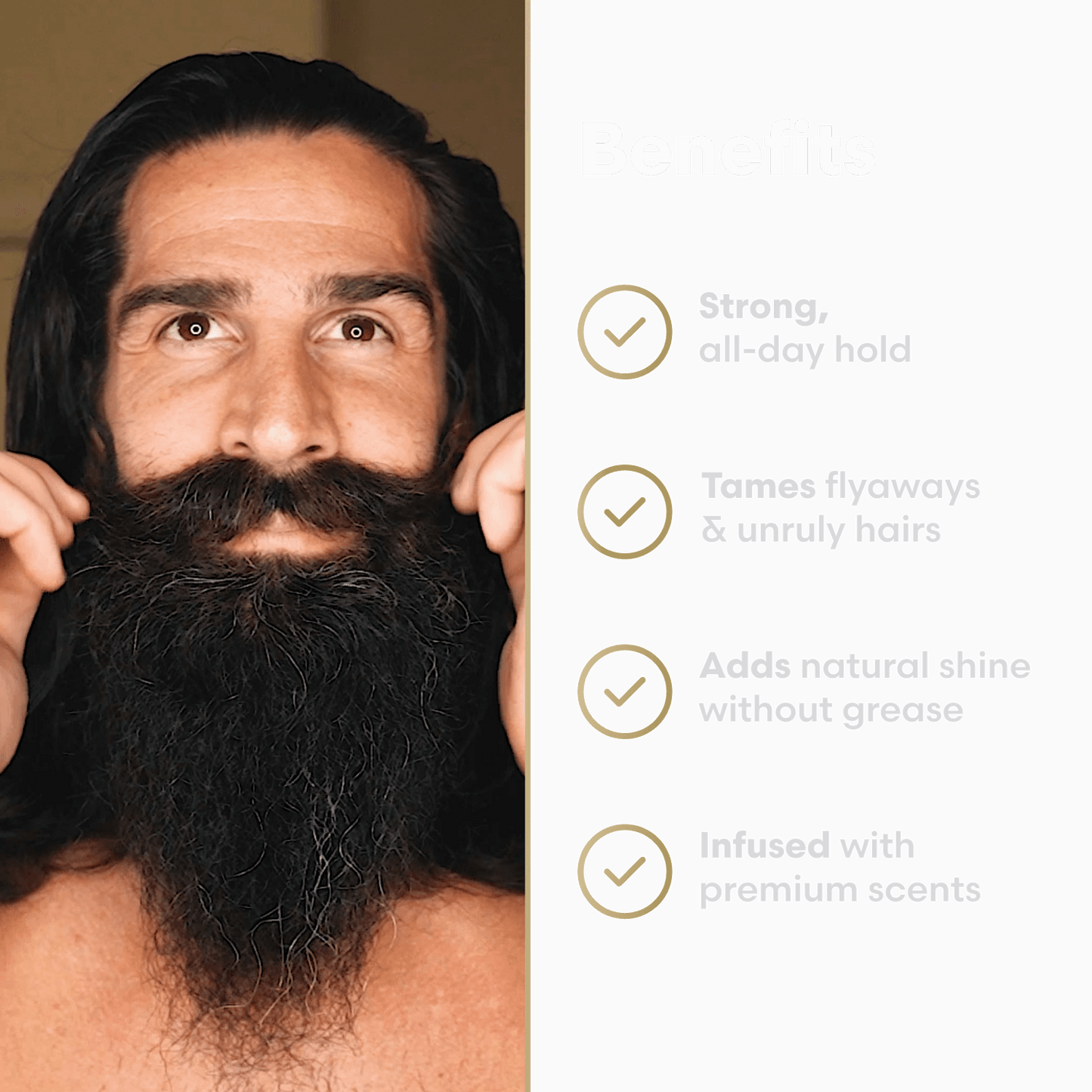 Clear Mustache Wax for a Natural Hold